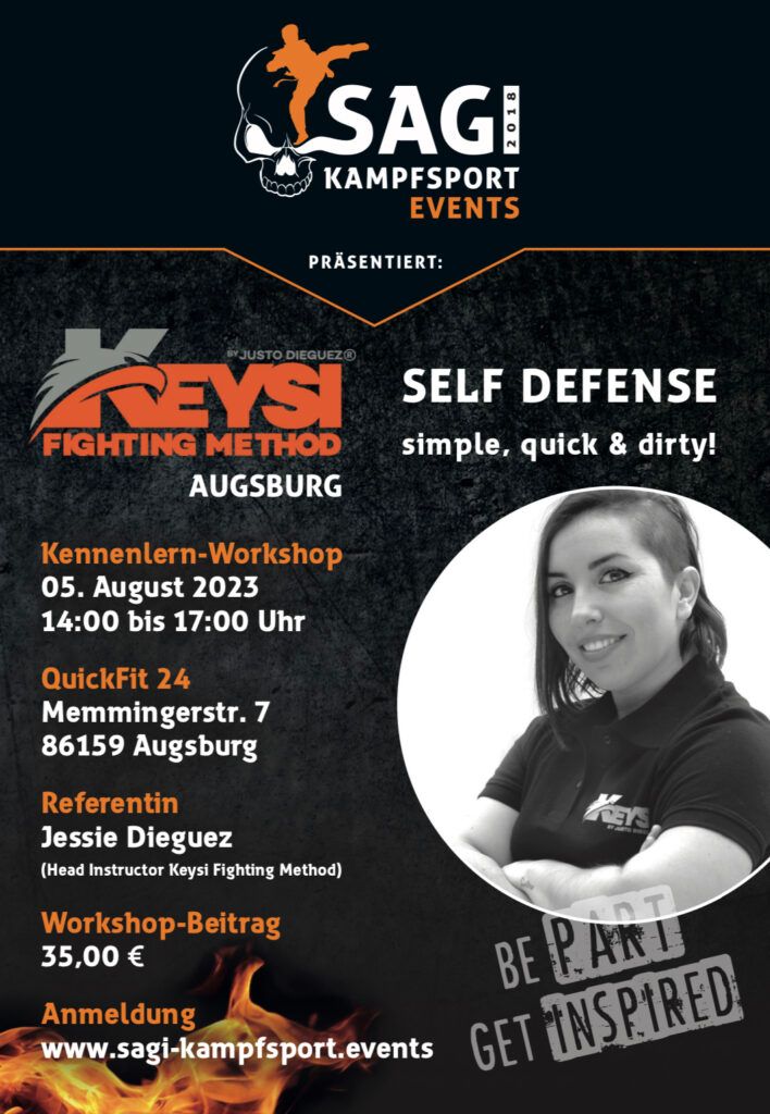 Flyer für Keysi-Event am 05.08.2023