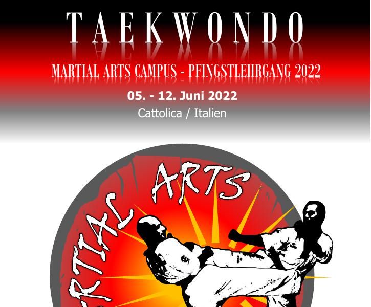 Flyer für Martial Arts Campus in Italien im Juni 2022 - Seite 1